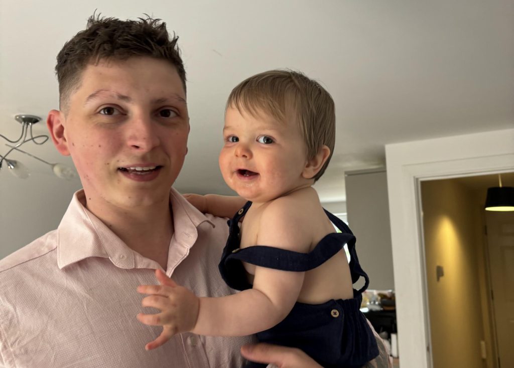 Dad who felt like a "spare part" and struggled to bond with his newborn opens up about male postpartum depression
