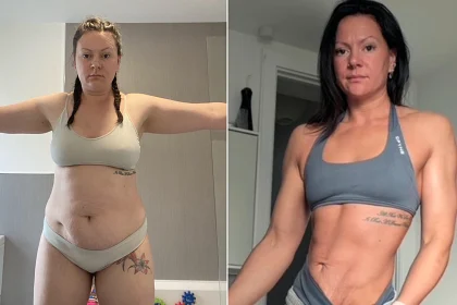 Mum drops five stone in six months and goes from size 20 to size 10 without weight-loss jabs - all while still eating Pizza Hut takeaways and chocolate every evening.