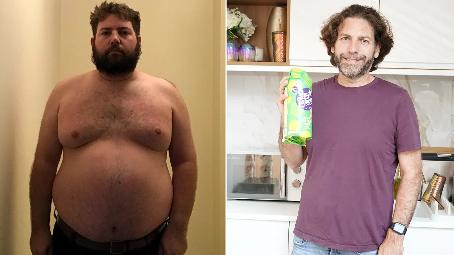 Man reveals the £2-a-day cupboard staple that helped him shift seven stone in less than a year - and 'transformed' his sex life too - eating up to 10 rice cakes a day.