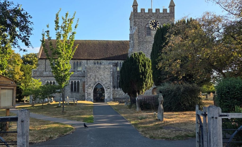 Ancient bones dug up by a couple renovating their patio have finally been laid to rest - after the 1,000-year-old remains turned their home into a crime scene.