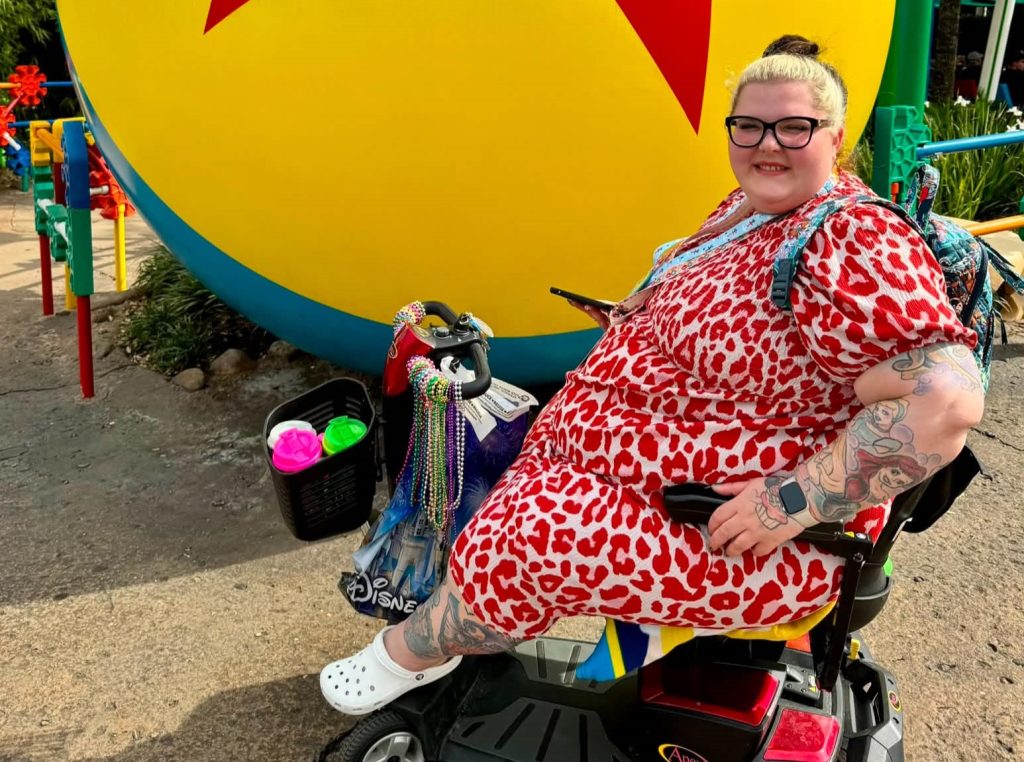 Woman who ate three takeaways a day sheds more than 13 stone - she needed a mobility scooter at Disney World aged just 30.