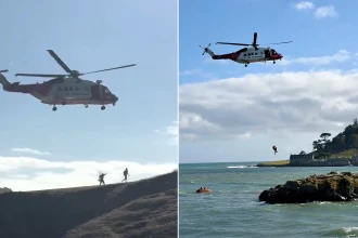 Five Bank Holiday tourists had to be winched to safety by helicopter after ignoring the incoming tide at Cornwall's Chapel Rock - branded "completely reckless" by a witness.