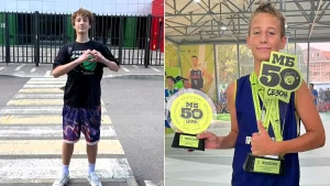 A 14-year-old basketball star died after collapsing in training on his coach dad's birthday - and his heartbroken father says darkness has descended.