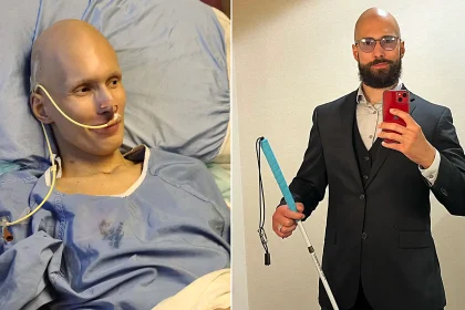 Bodybuilder who survived a simple cold that turned into deadly organ failure has been dealt another blow as a rare genetic eye disease steals his sight - with no cure.