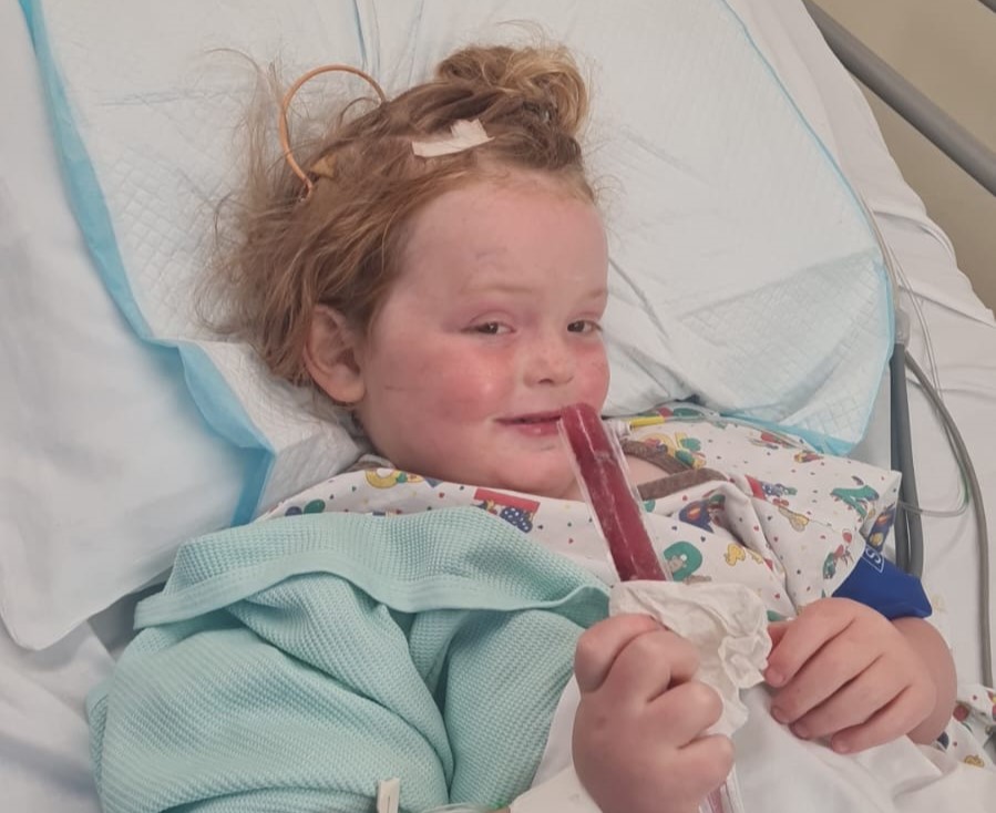 A routine eye test led to five-year-old Phoebe Carpenter being diagnosed with a brain tumour just 12 hours later, after months of being dismissed as migraines.