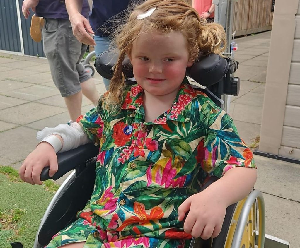 A routine eye test led to five-year-old Phoebe Carpenter being diagnosed with a brain tumour just 12 hours later, after months of being dismissed as migraines.
