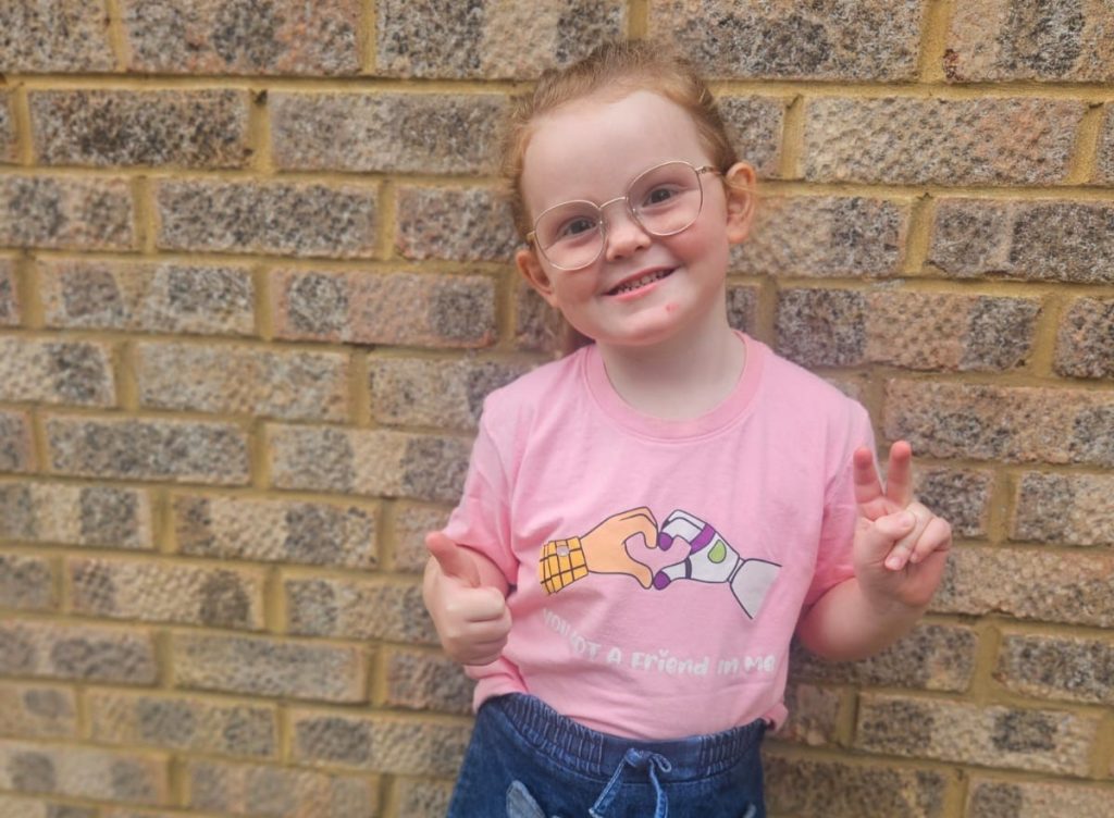 A routine eye test led to five-year-old Phoebe Carpenter being diagnosed with a brain tumour just 12 hours later, after months of being dismissed as migraines.