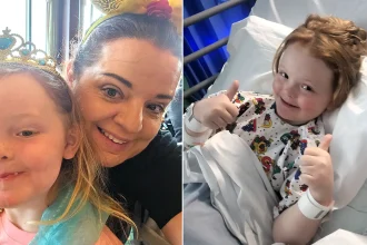 A routine eye test led to five-year-old Phoebe Carpenter being diagnosed with a brain tumour just 12 hours later, after months of being dismissed as migraines.