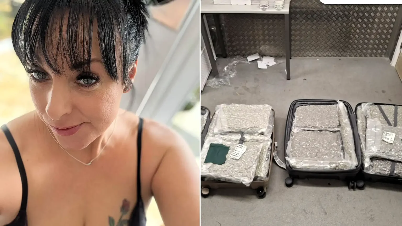 Amy Jayne Durban was caught with 51.2kg of Thai cannabis worth £512,000 in her suitcases at Heathrow after flying home from Bangkok - the Devon mum has pleaded guilty.