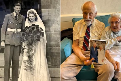 Ray and Win Booth, aged 102 and 101, celebrated 80 years of marriage with a care home lounge named in their honour - after a wartime pen pal romance that began with a handful of jelly.