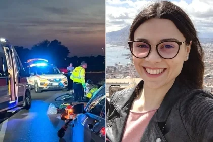 A mother of one died 13 days after being rammed from behind by a driver allegedly high on cocaine as she cycled with her husband and daughter in northern Italy.