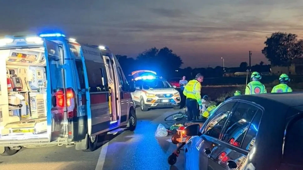 A mother of one died 13 days after being rammed from behind by a driver allegedly high on cocaine as she cycled with her husband and daughter in northern Italy.
