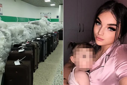 A drug mule mum has been convicted after helping smuggle £13m of cannabis into the UK in 22 suitcases - with the gang paying excess baggage fees to get them home.