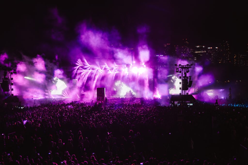 Electronic music legend Moby took over London's historic Old Royal Naval College in Greenwich for a spectacular sold-out riverside performance as part of Labyrinth on the Thames.
