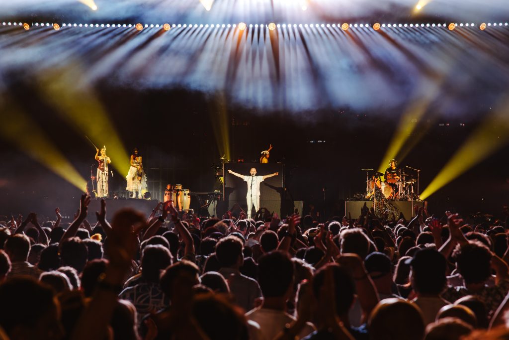 Electronic music legend Moby took over London's historic Old Royal Naval College in Greenwich for a spectacular sold-out riverside performance as part of Labyrinth on the Thames.