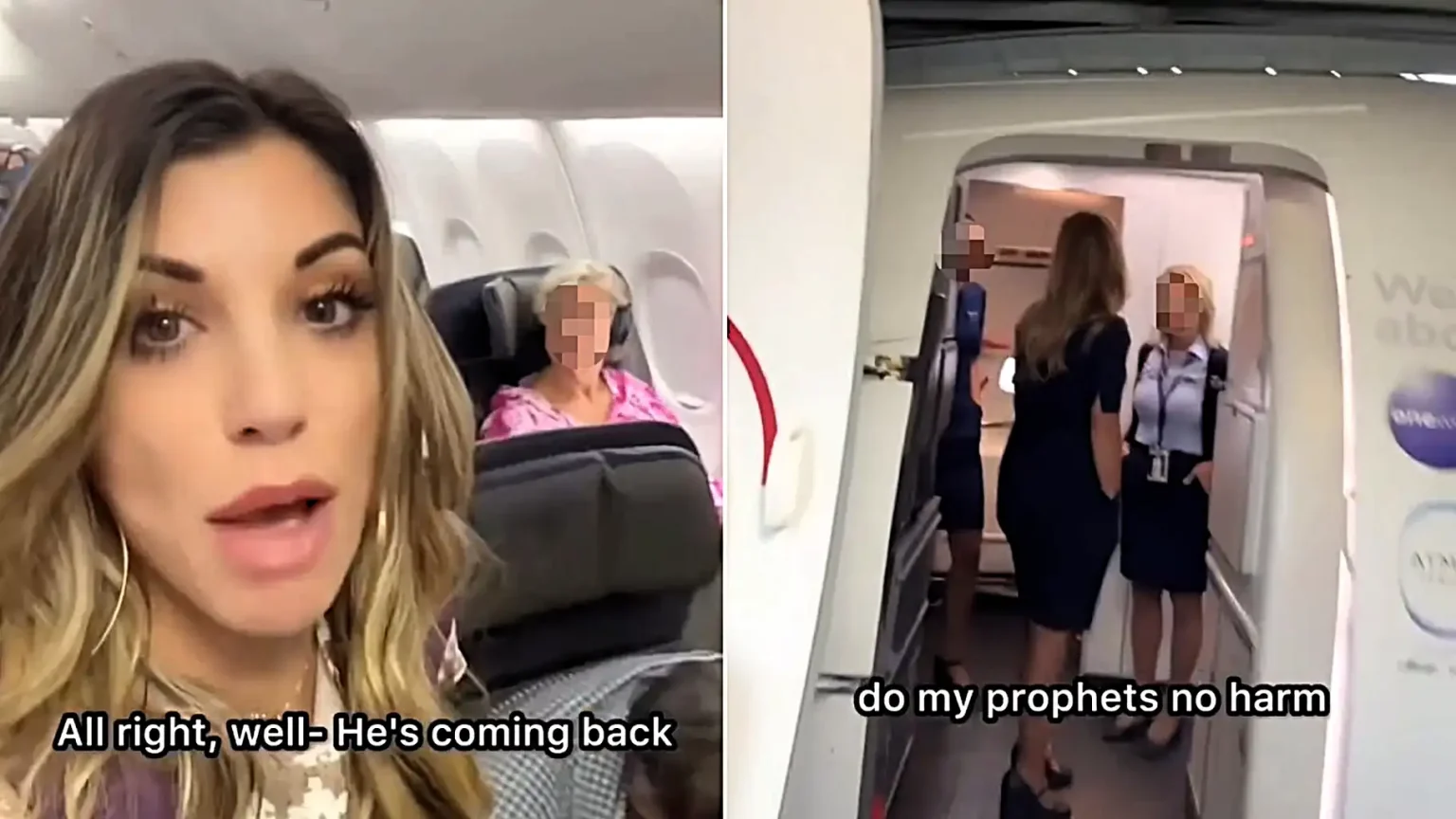 An evangelist has been banned for life by an airline after she was booted off a plane for preaching to passengers who had no choice but to listen.