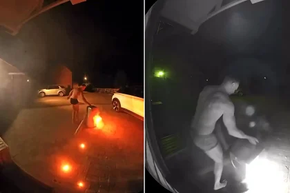 A family had a "miracle" escape after their portable air conditioning unit burst into flames as they slept - exploding moments after dad Gregory dragged it outside.