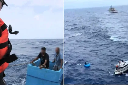 Two fishermen have been found alive inside a cool box more than 150 miles out to sea - after spending five days adrift in the Pacific Ocean.