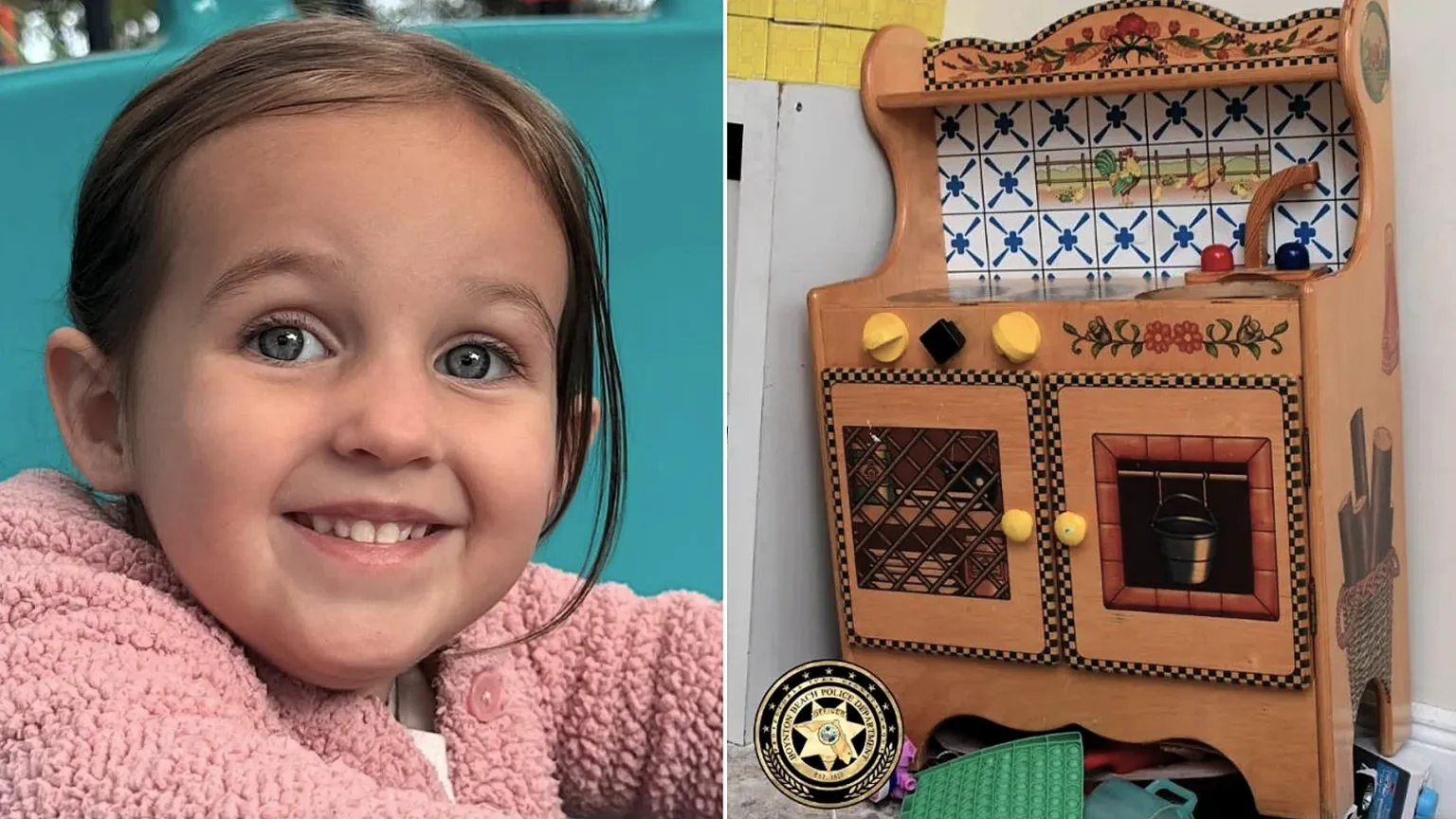 Briella Holmes, three, died from probable positional asphyxia after becoming wedged inside a wooden toy oven at her babysitter's home while trying to retrieve fallen toys.