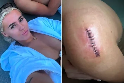 'Sunbed addict' diagnosed with melanoma at 22 after ignoring doctors who told her not to remove a mole - she now warns tanning beds should be banned.