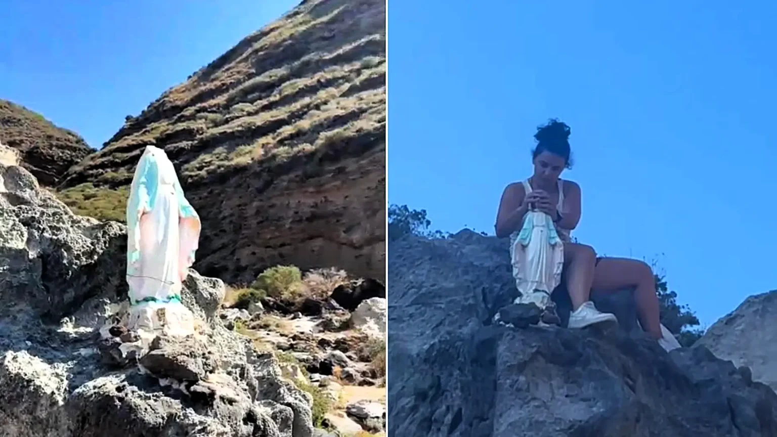 Locals have been left outraged after a beloved Virgin Mary statue was beheaded for the third time - with the tourist board insisting it is no longer a coincidence.