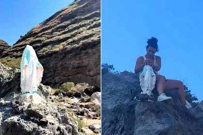 Locals have been left outraged after a beloved Virgin Mary statue was beheaded for the third time - with the tourist board insisting it is no longer a coincidence.