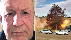 A man has sadly died from injuries caused by a suspected gas explosion that destroyed his bungalow, suffering near 85 percent burns as a doorbell cam caught the blast.