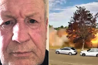 A man has sadly died from injuries caused by a suspected gas explosion that destroyed his bungalow, suffering near 85 percent burns as a doorbell cam caught the blast.