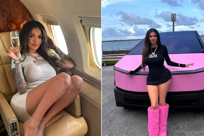 OnlyFans model Celina Powell was arrested at the wheel of a £200,000 bubblegum-pink Lamborghini in Miami after police found ten active suspensions on her licence.