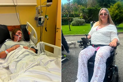 Beautician whose spine was crushed like a Coke can after her car plunged from a 20ft bridge says she is determined to walk again - and is raising 35,000 for stem cell therapy.