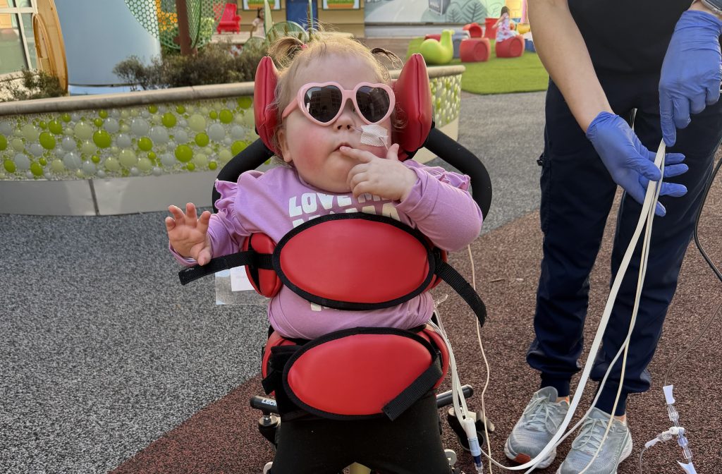 Toddler born with a backwards heart finally goes home after 746 days in hospital - her transplant took 10 hours and she had never even seen a car.