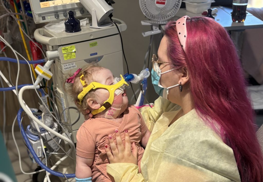 Toddler born with a backwards heart finally goes home after 746 days in hospital - her transplant took 10 hours and she had never even seen a car.