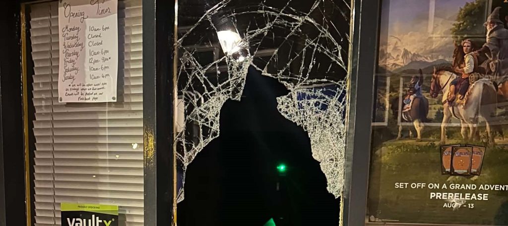 Raiders have left a Pokémon card shop's owners "beyond devastated" after stealing around £4,000 of stock and causing £6,000 in total losses and damage.