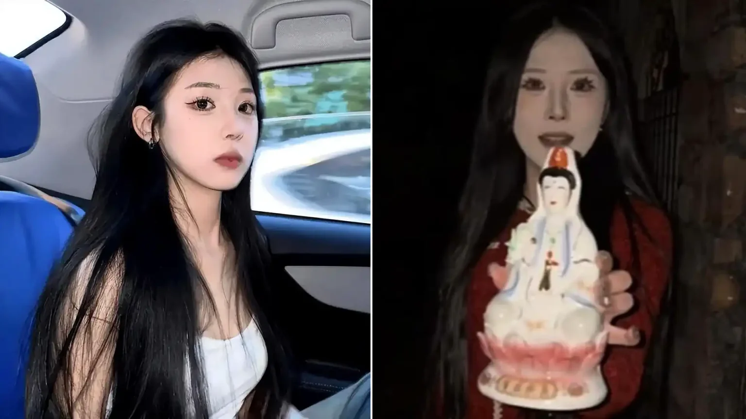 Ghost-hunting influencer Jiang Xiaorou has died in a horror car crash, months after smashing a Guanyin statue in a viral 'anti-superstition' challenge.