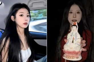 Ghost-hunting influencer Jiang Xiaorou has died in a horror car crash, months after smashing a Guanyin statue in a viral 'anti-superstition' challenge.