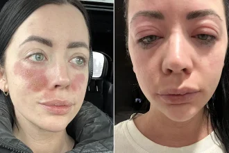 Mum whose skin was so inflamed doctors said she looked like a burns survivor was convinced she had a food allergy - but the real trigger was crippling stress.