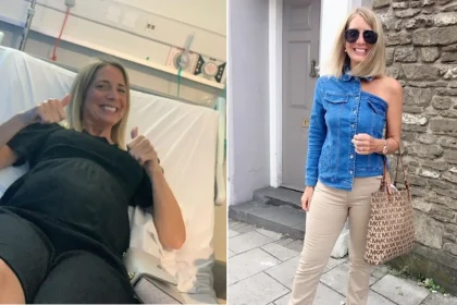 Woman who looked pregnant discovered a 20cm cancerous ovarian tumour was to blame - and after menopause piled on the pounds, a throwback 2010s diet saved her figure.