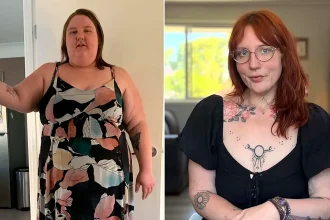 Woman who weighed 14 stone before the age of 10 says shedding 15 stone unlocked pretty privilege - with strangers now nicer and men rushing to hold doors open for her.