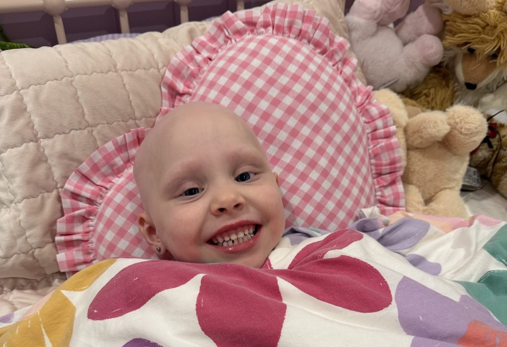 Girl, four, was diagnosed with an 11cm kidney tumour the size of a grapefruit after her mood change and arguing at pre-school prompted her mum to search for answers.