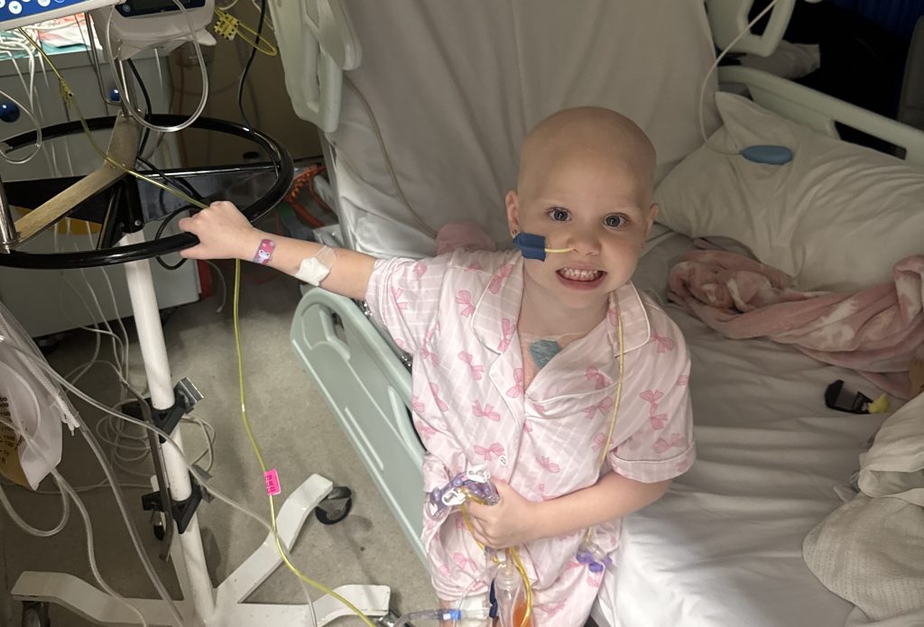 Girl, four, was diagnosed with an 11cm kidney tumour the size of a grapefruit after her mood change and arguing at pre-school prompted her mum to search for answers.