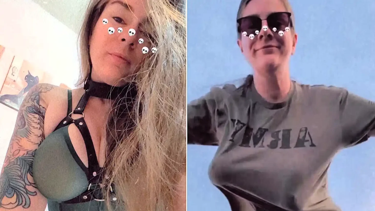 Non-binary influencer known as Skully hits out at trolls who brand their body gross and disgusting while others demand they show their breasts - and claps back with humour.