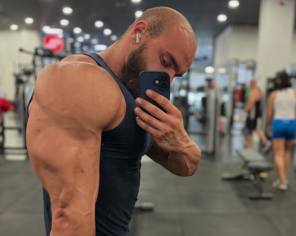 A bodybuilder is accused of stabbing a man to death and leaving a woman fighting for her life in a rented flat in Croatia, with police finding wrecked furniture at the scene.