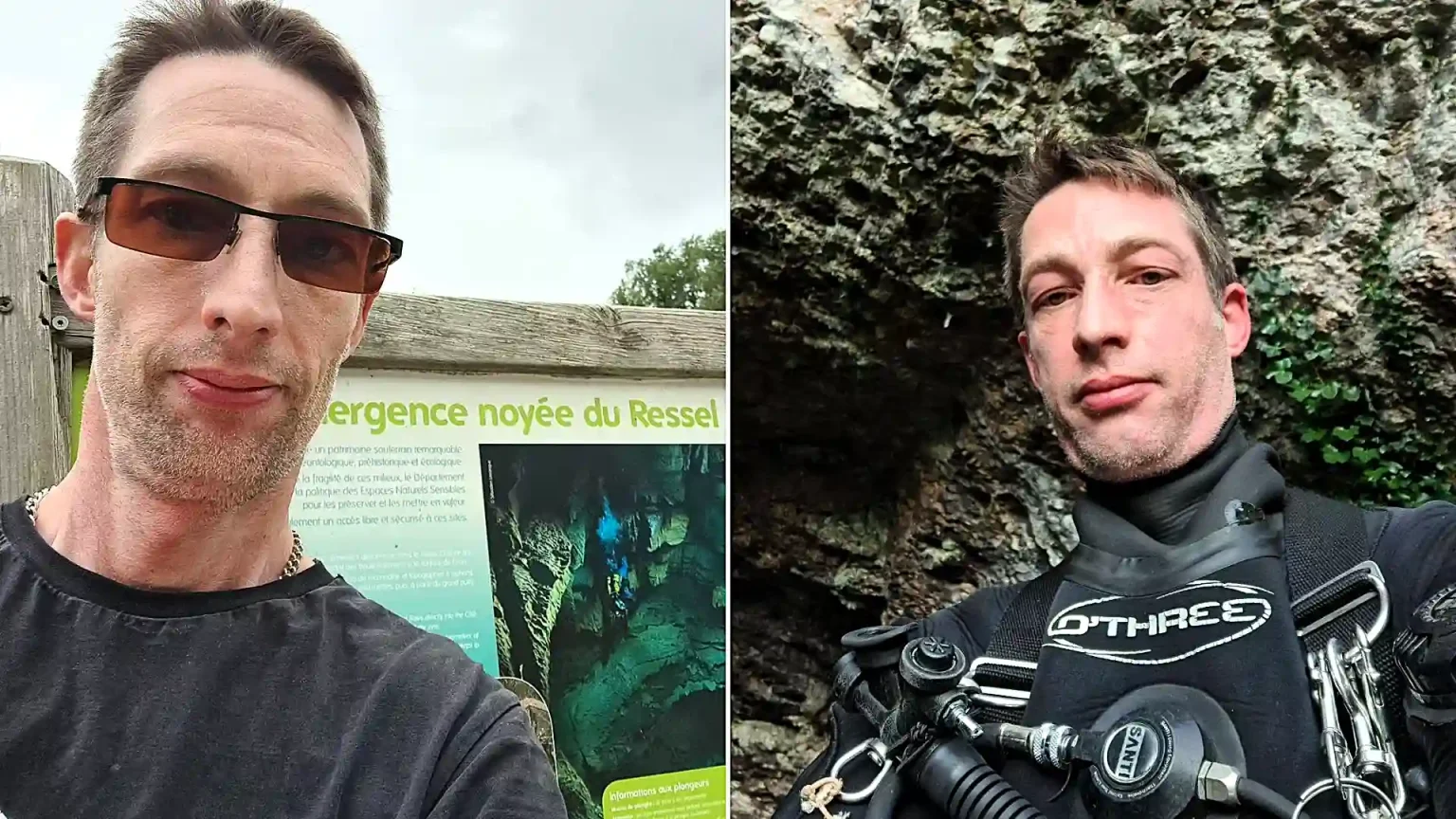 British cave diver Andrew Rice, 43, was found dead 270ft down in a narrow French cave network after a two-day search - with his body caught in a diving guideline.