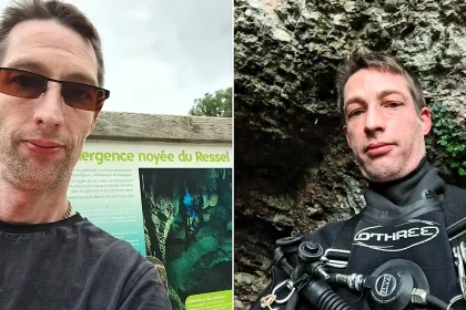 British cave diver Andrew Rice, 43, was found dead 270ft down in a narrow French cave network after a two-day search - with his body caught in a diving guideline.