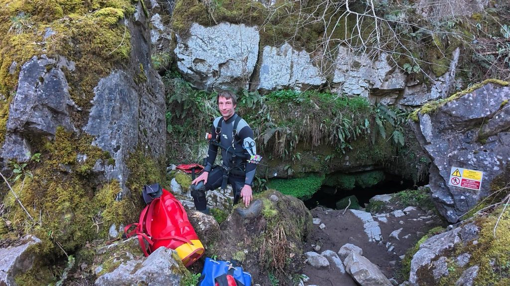 British cave diver Andrew Rice, 43, was found dead 270ft down in a narrow French cave network after a two-day search - with his body caught in a diving guideline.