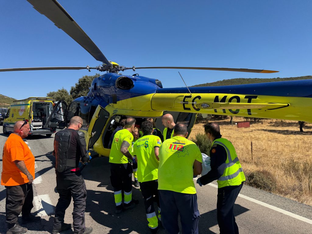 A British holidaymaker suffered 11 broken ribs and a punctured lung membrane in a Spanish motorbike crash - and now friends are racing to raise £13,000 to drive him home.
