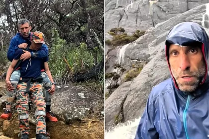 A "British" climber is being investigated by police after a 43-strong team spent five days rescuing him from Malaysia's highest mountain following a 33ft fall.
