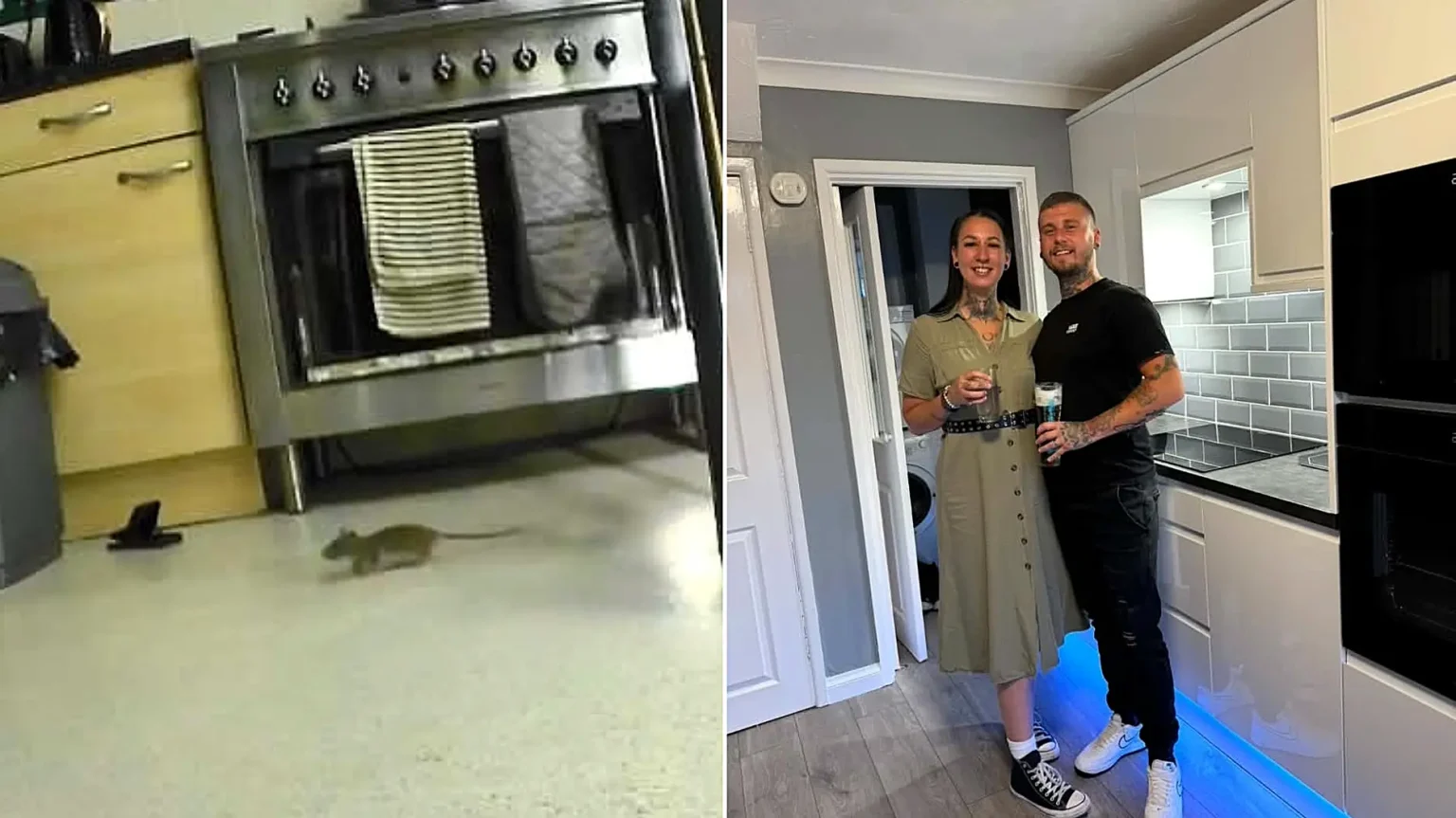 A family say they can hear rats scurrying in their walls at night - and installed CCTV in their own home to prove the infestation was real.