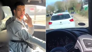 A teen thug who punched a mum pushing a pram to steal her car has been jailed after he was caught showing off in the stolen motors on social media.