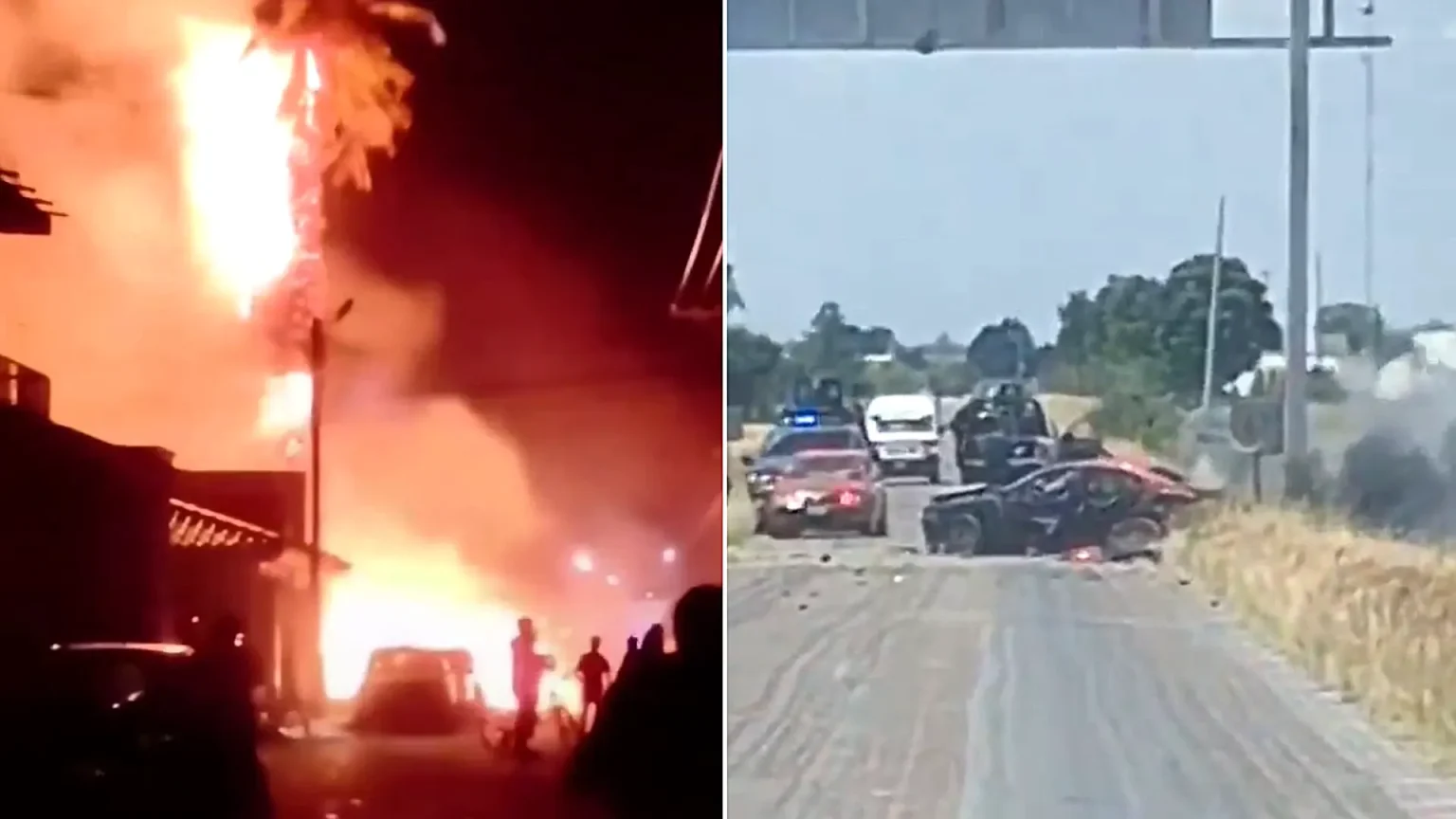 Eleven people have been injured after a suspected car bomb exploded outside a police station - detonated as a female officer approached to inspect the vehicle.
